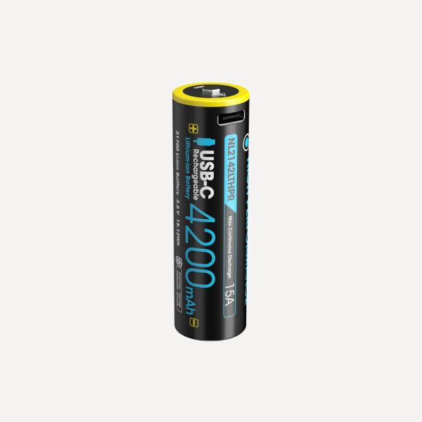 Аккумулятор NiteCore NL2142LTHPR 21700 USB-C (Li-Ion 15А, 4200 mAh, (-40°C))